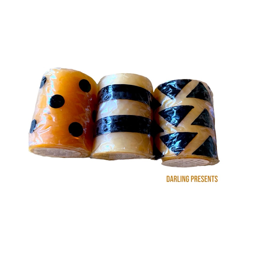 ET AL Design Hand Crafted Bees Wax Candles Color Yellow & Black